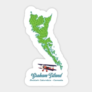 Graham Island map Sticker